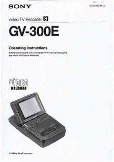 Sony GV U 5 E Compo G 100 manual. Camera Instructions.